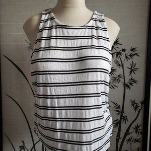[Splendid] Black & White Striped Tank Top
